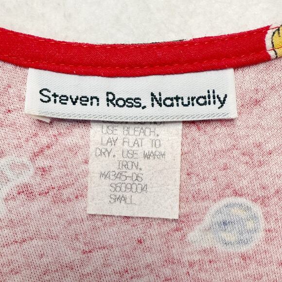 STEVEN ROSS Christmas Overall Dress Red Knit Jumper Teacher Holiday VTG Sz S - Picture 7 of 8